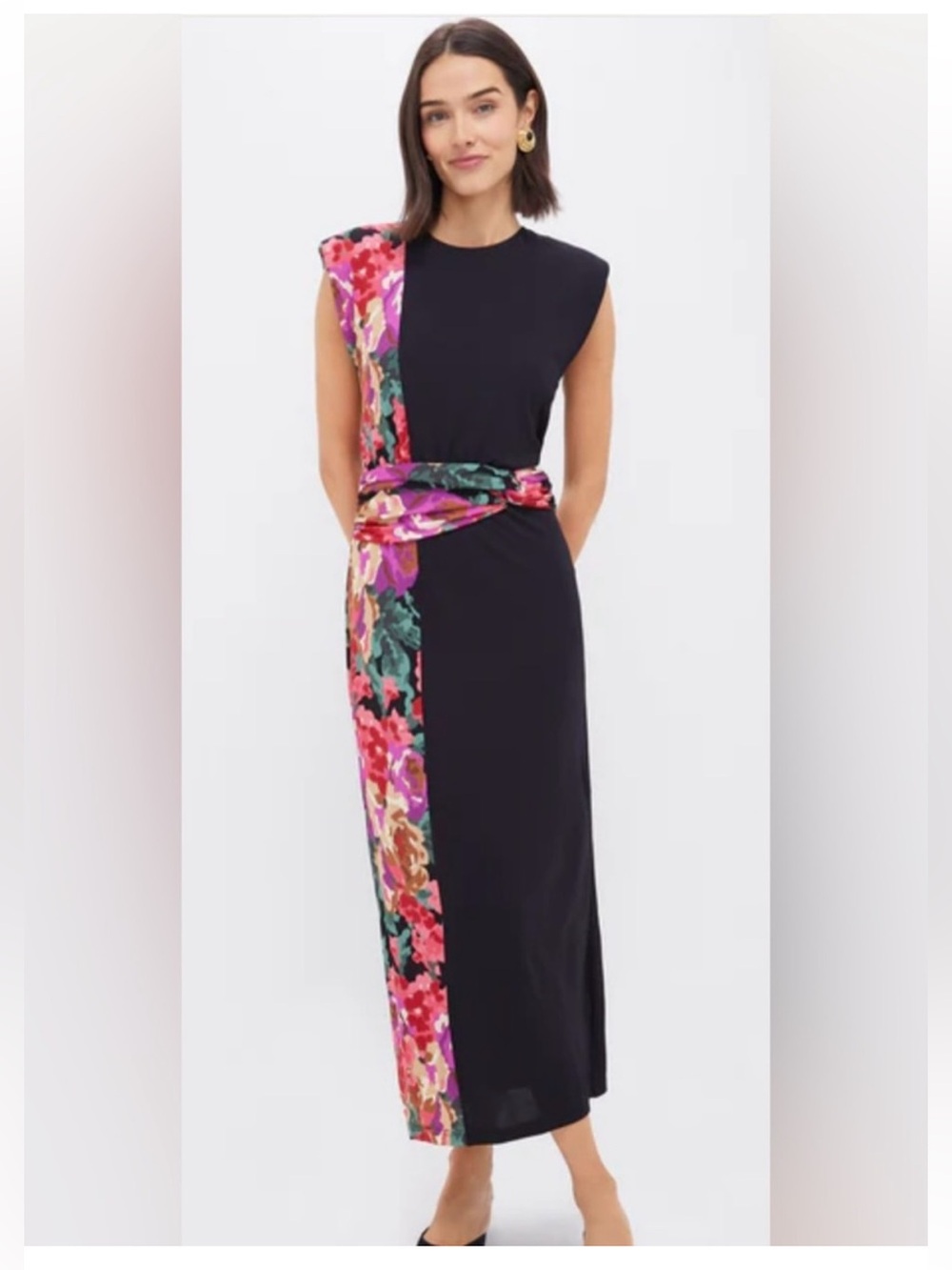NEW TUCKERNUCK Climbing Roses Stretch Jersey Cleo Dress Size S